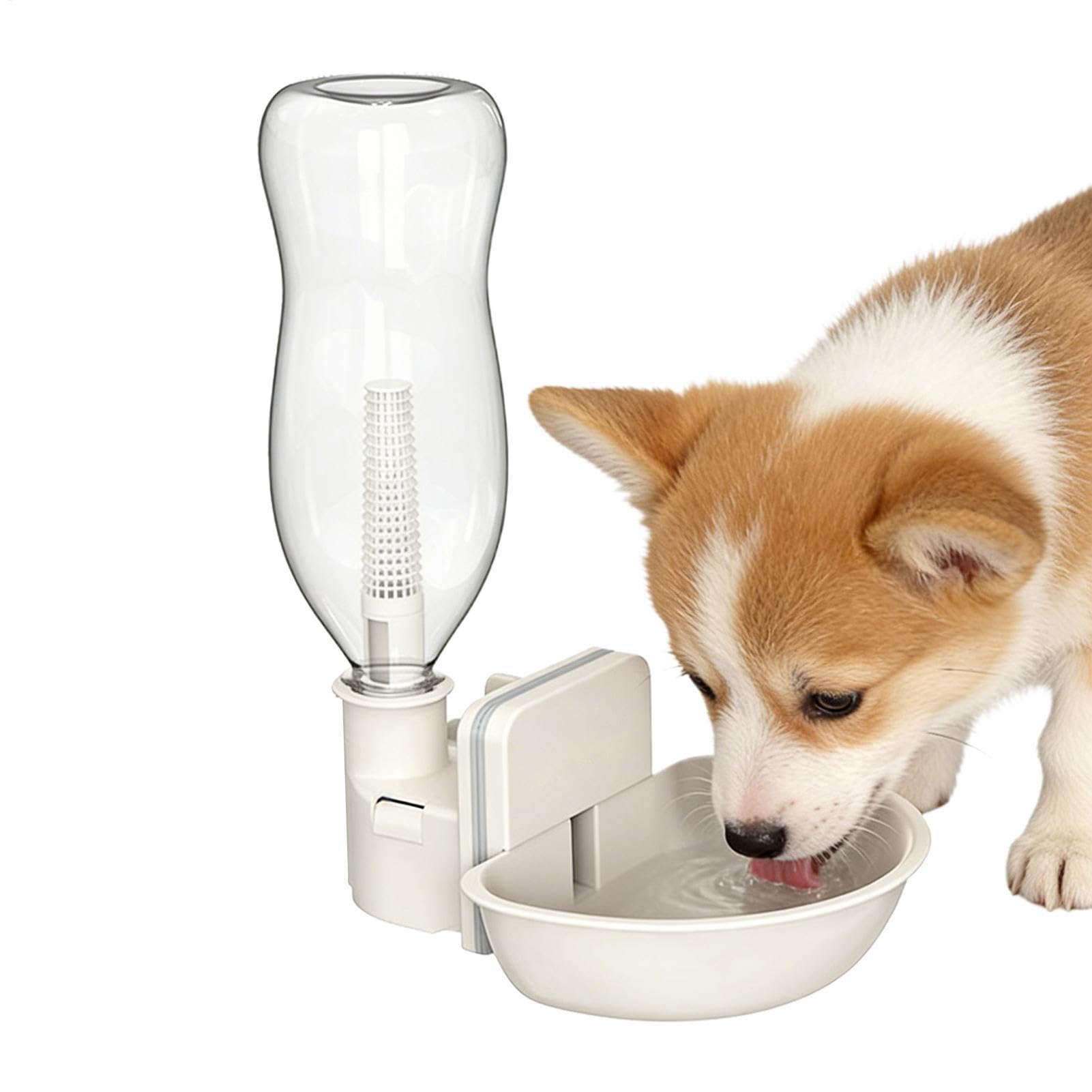 Trinkflasche für Hunde - Auslaufsicherer Platzsparender Trinknapf für Haustiere - Wassernapfspender für Käfige | Für Katzen Frettchen Hamster Eichhörnchen Igel Kaninchen Chinchilla