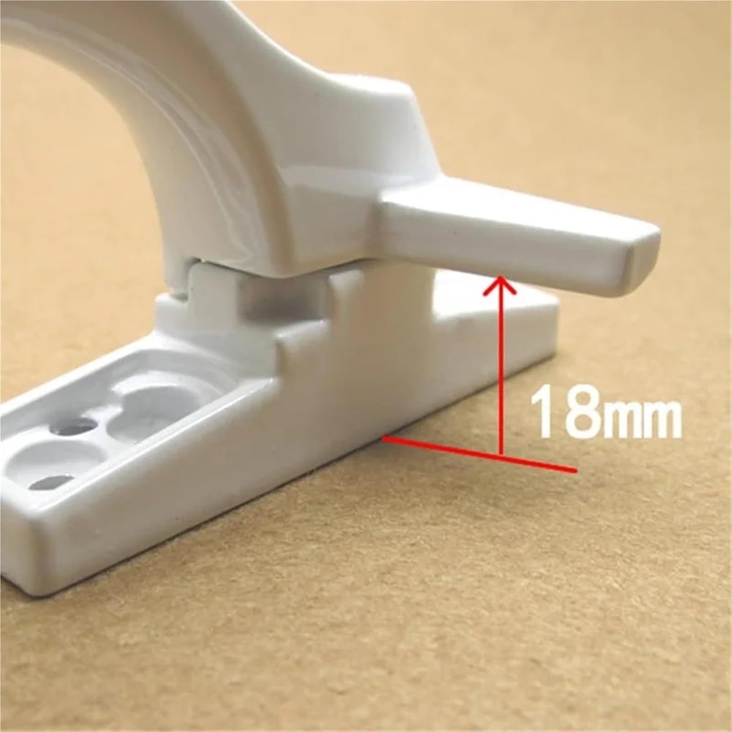 Window Locking Handle 4 Pcs Plastic Steel Window Handle Push Open Door and Window Handle Casement Locking Handle(White Right)