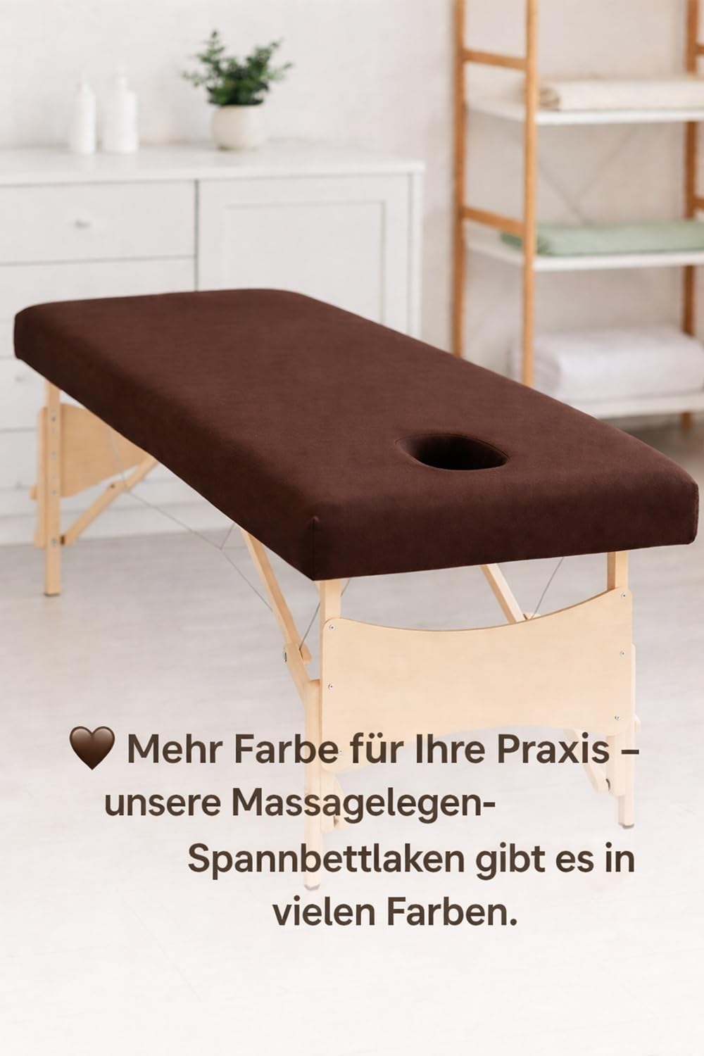 EXKLUSIV HEIMTEXTIL Massageliege Frottee Spannbettlaken mit Nasenschlitz Marke 70-80 cm x190-200 cm Schokobraun