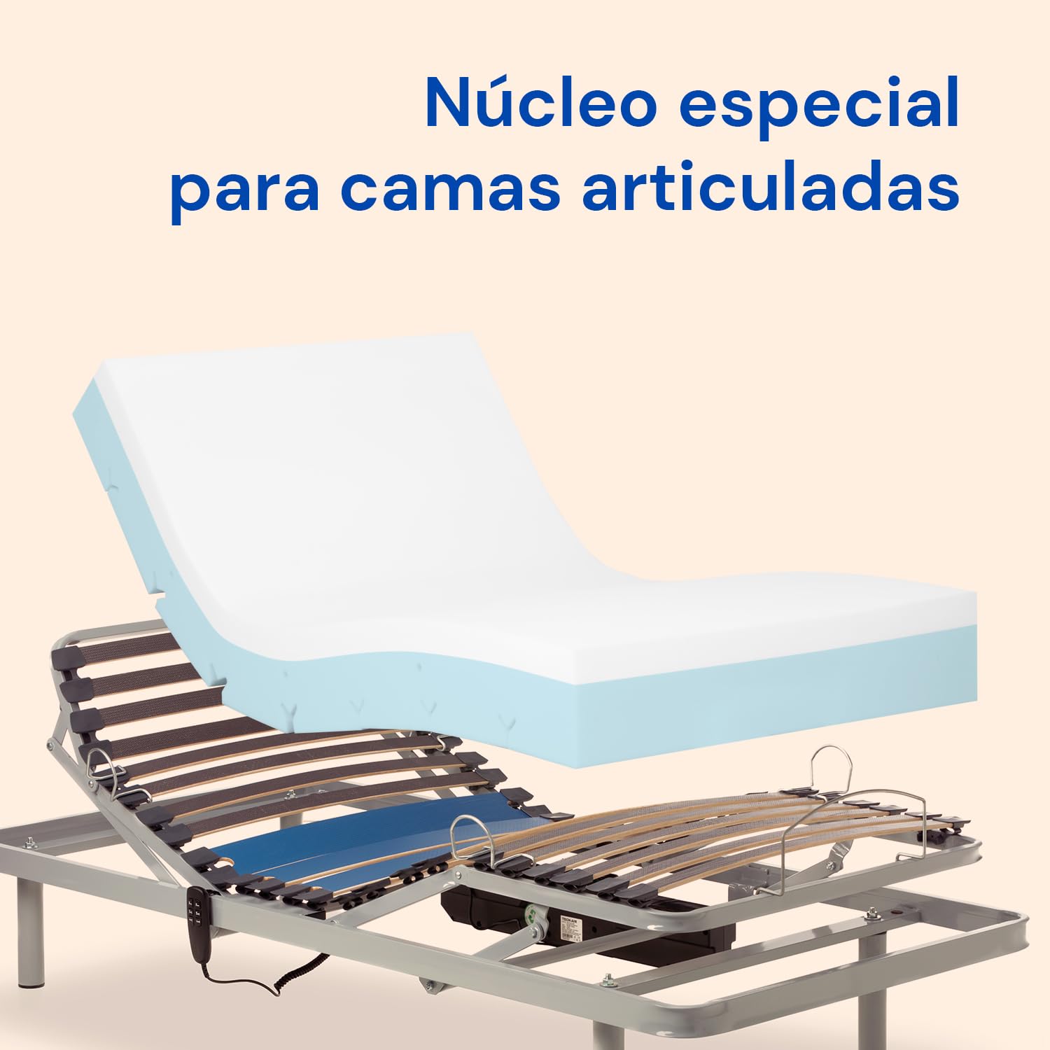 Geriafy Colchón viscoelástico Tencel para cama articulada 80x190 cm | 20 cm de grosor, firmeza media-alta, 3 cm de viscoelástica y funda de Tencel suave y transpirable