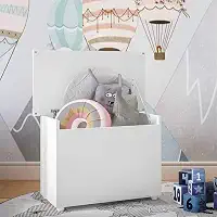 Baú Organizador Caixa de Brinquedos Multimóveis Branco