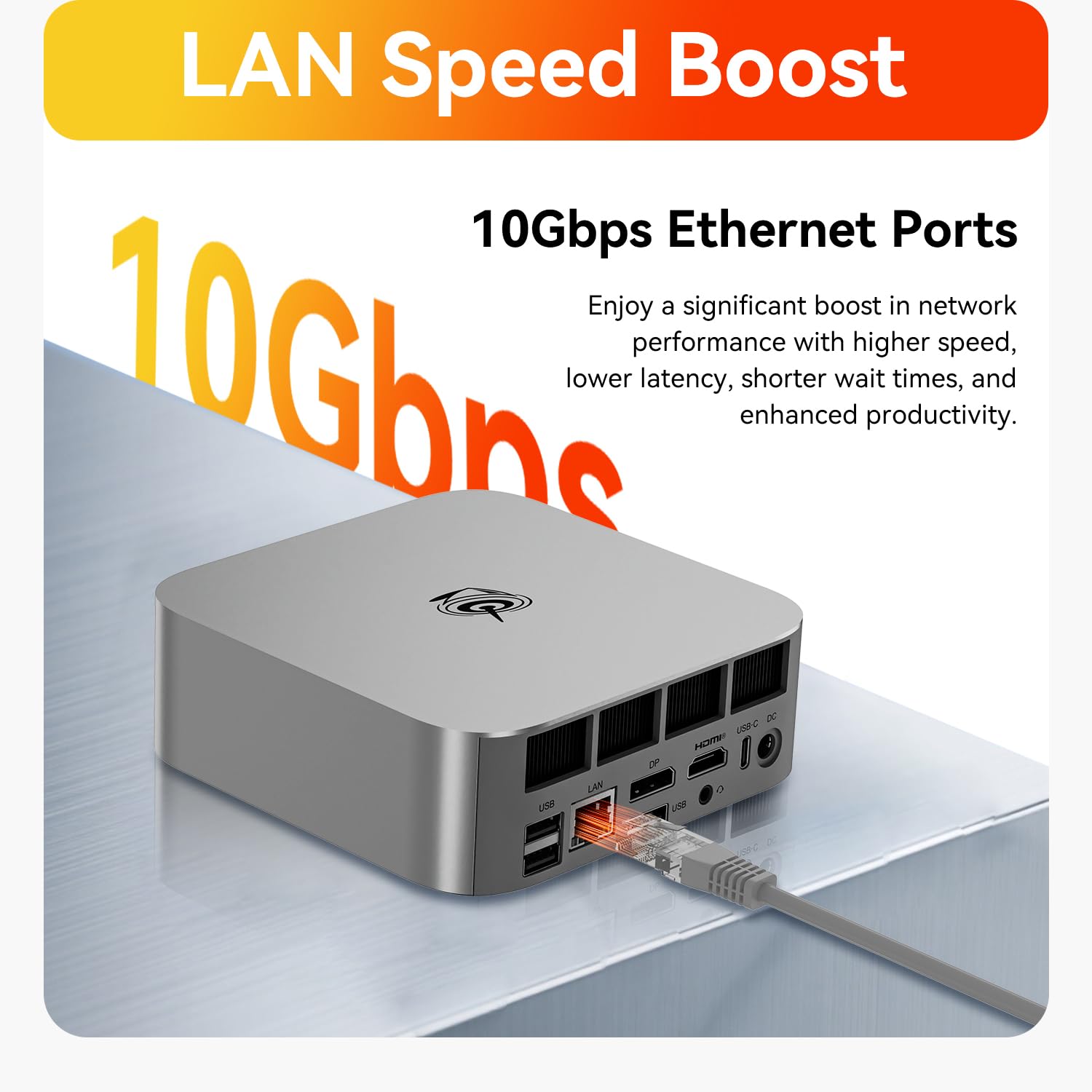 Beelink SER9 Max Mini PC, AMD Ryzen R7 260 (8C/16T jusqu'à 5.1 GHz), 32 Go de RAM DDR5, 1 to SSD, Mini-Ordinateur 4K à 240 Hz, Triple écran HDMI/DP/USB 4, BT5.2, Wi-FI 6, LAN 10 Gbps