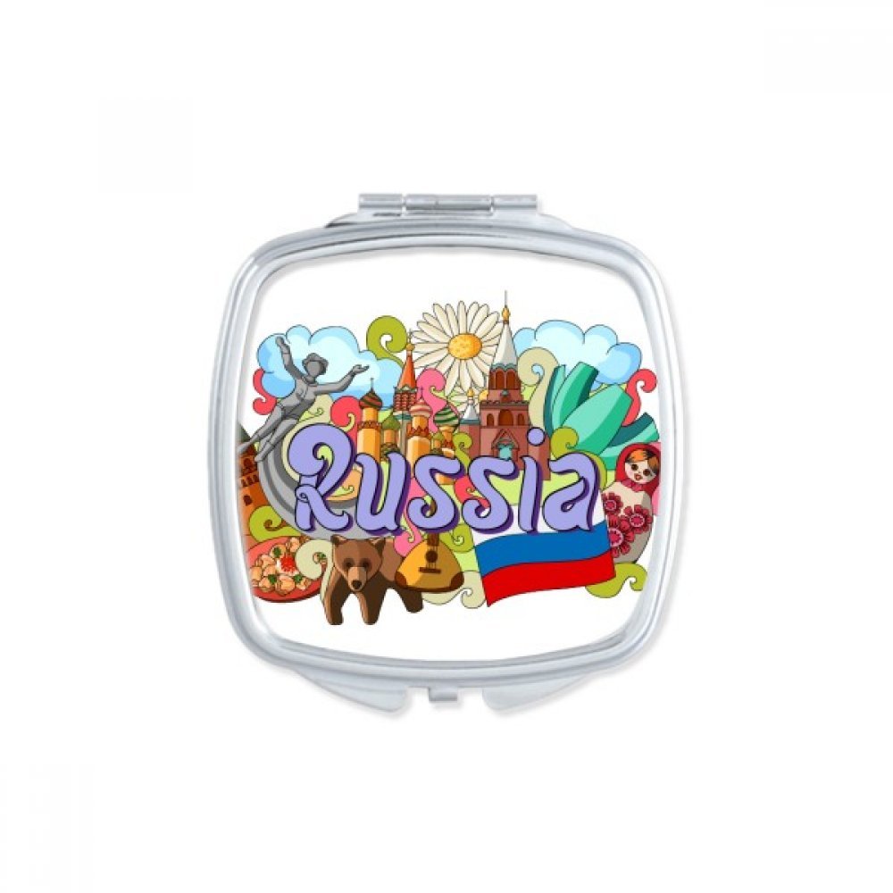 Miroir de poche Saint-Basile Russie : mini miroir maquillage compact et portable de voyage
