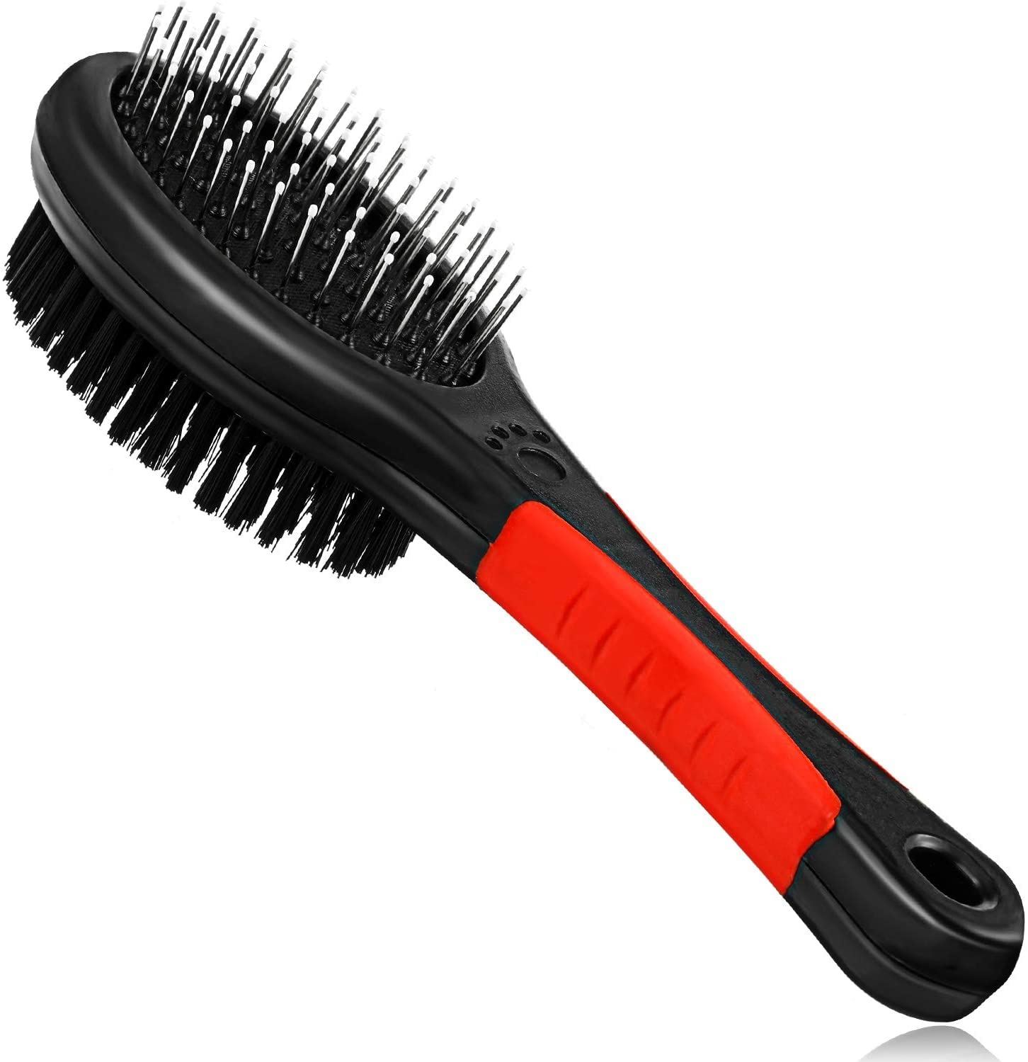 Emily Pets Double Sided Pet Grooming Brush Double Sided Pet Slicker Brush Detangling Comb Cat and Dog Shedding Removal Cleaning Brush for Short or Long Hair(Color: Red) (B09P8DDBWT) Amazon Price History, Amazon Price Tracker