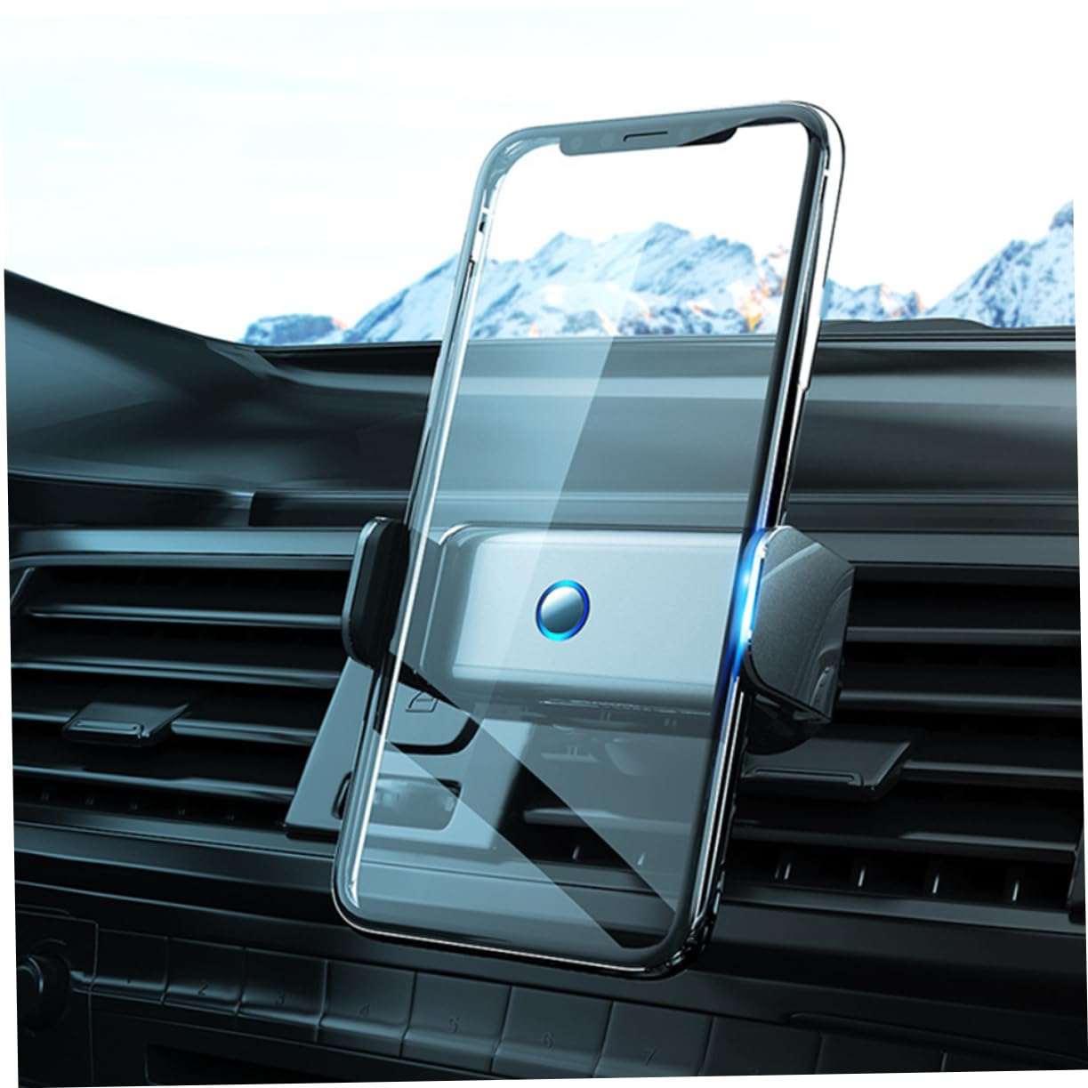 Supporto Telefono Auto, Supporto Telefono Girevole, Ventosa Stabile, ABS e Lega di Alluminio, per Auto