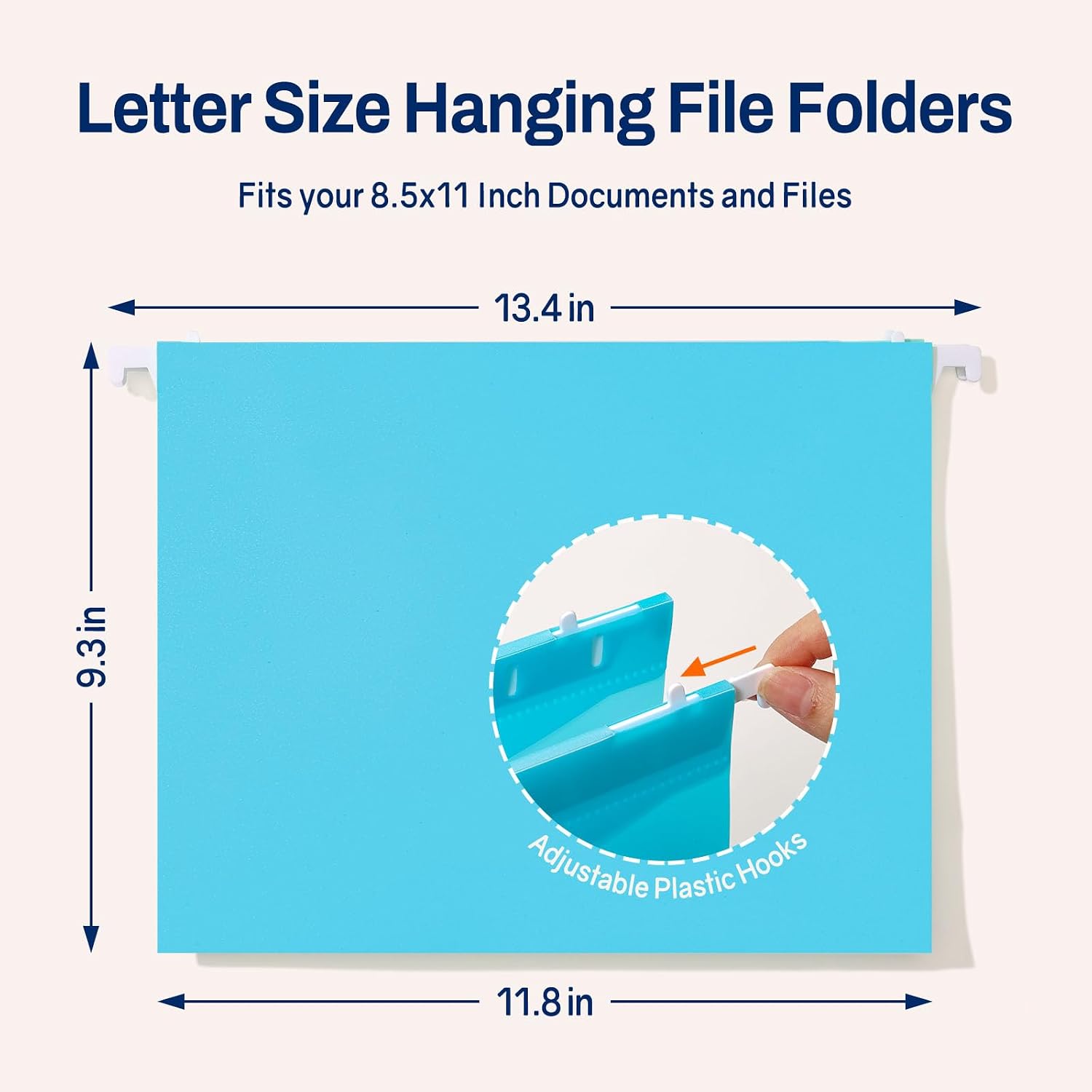 SUNEE 6 Pack 2" Plastic Hanging File Folders with Sides, Letter Size File Folders with 1/5-cut Tabs，Accordian Pocket,Stay Organized for Your Home and Office,6 Assorted Colors image 3