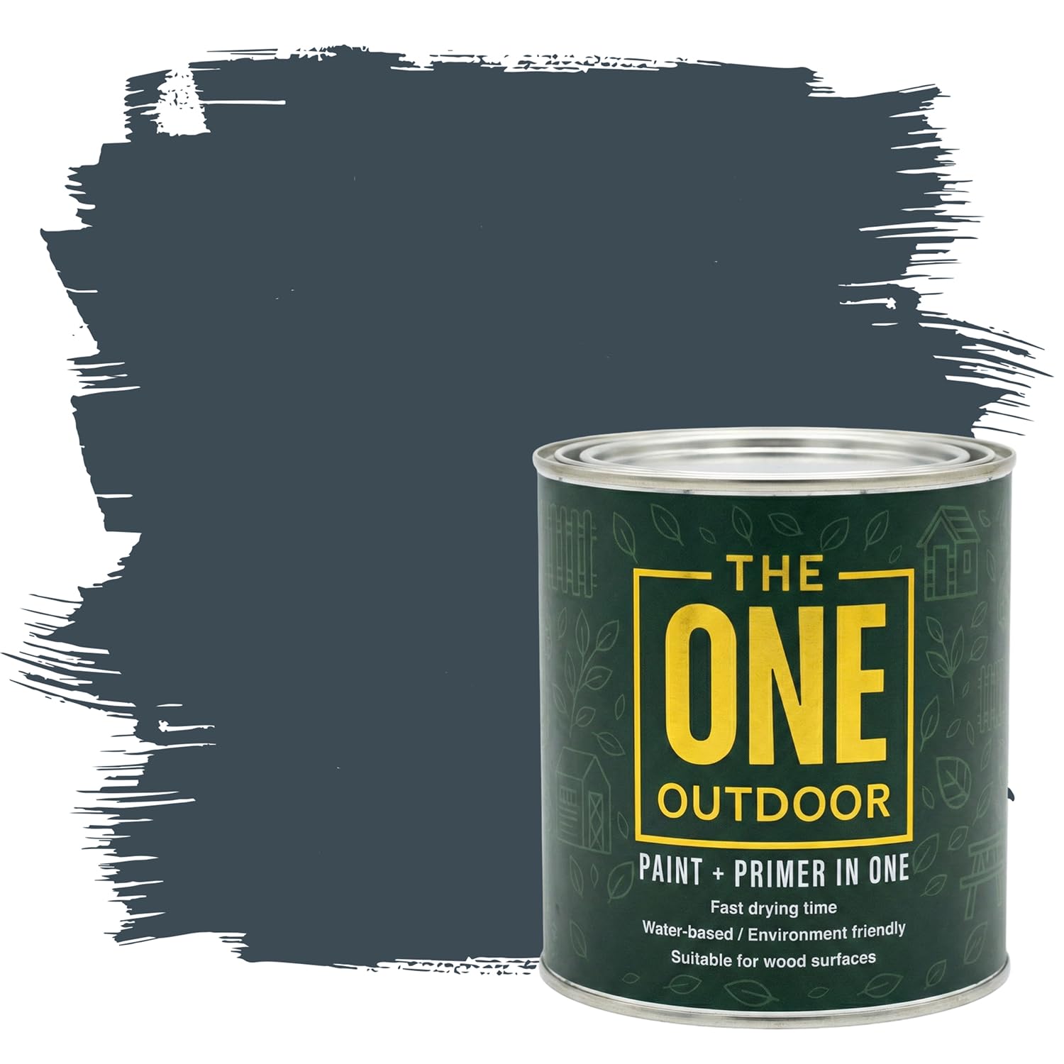 THE ONE Outdoor Paint - Navy, 2.5 Litre | Durable Exterior Paint for Wood, Metal & Masonry | Weather Resistant Finish