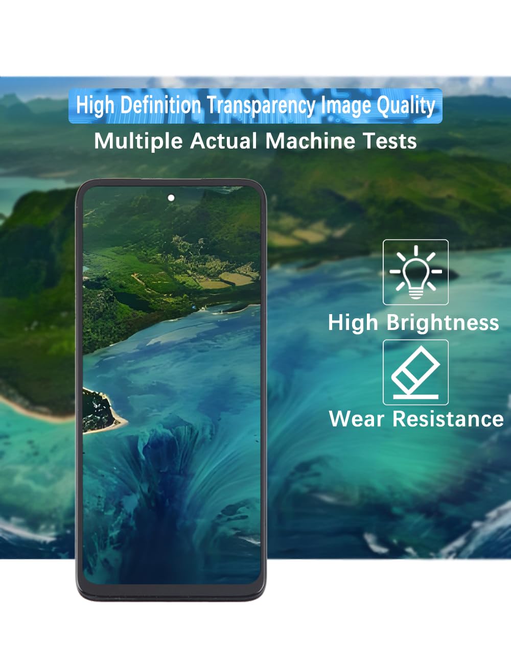 H&LYCYJ Schermo display per Moto G32 XT2235-1 XT2235-2 LCD schermo di ricambio assembly kit con telaio