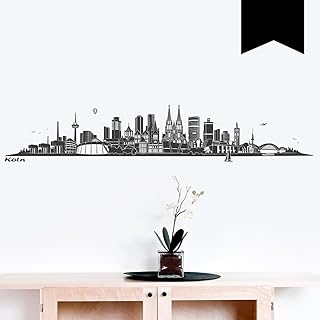 Wandtattoo Skyline Köln 120 x 22 cm - Schwarz - 35 Farben zur Wahl