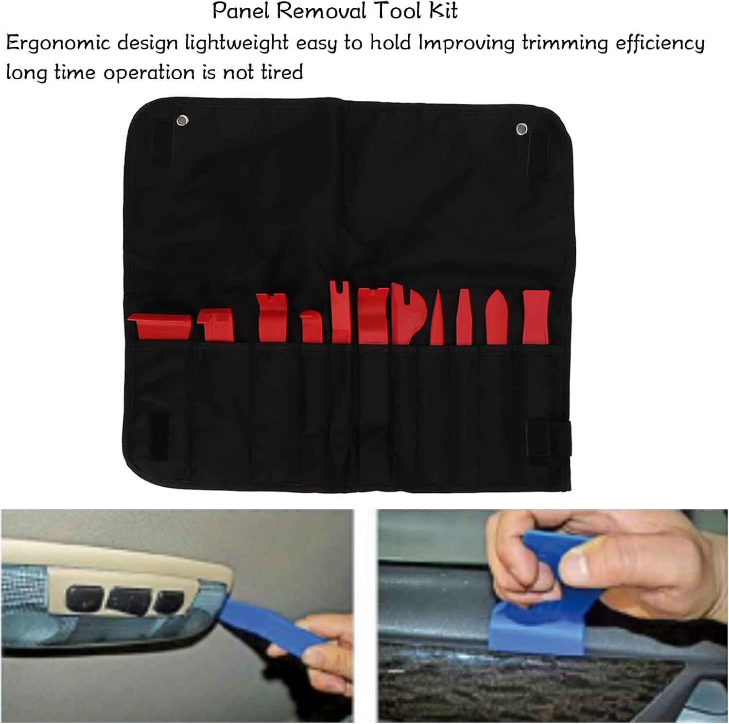 11PCS Ergonomic Scratch Proof Trim Removal Tool Set for Car Audio Radio Door Panel Repairing and More