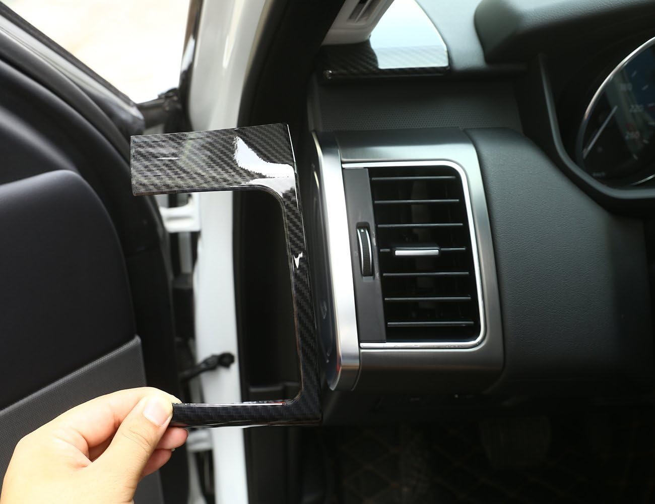 METYOUCAR for Landrover Range Rover Sport RR Sport 2014-2017 Carbon Fiber Style ABS Plastic Side Air Conditioning Vent Outlet Frame Sticker Trim