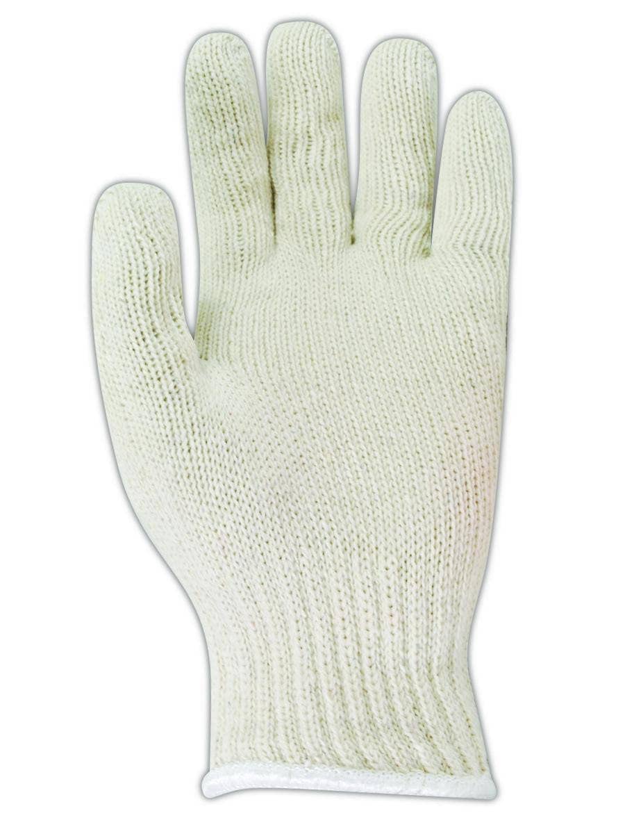 MAGID KnitMaster T1932 Seamless 7 Gauge Cotton/Polyester Knit Gloves, 24 Pairs, Size 9/L, Natural