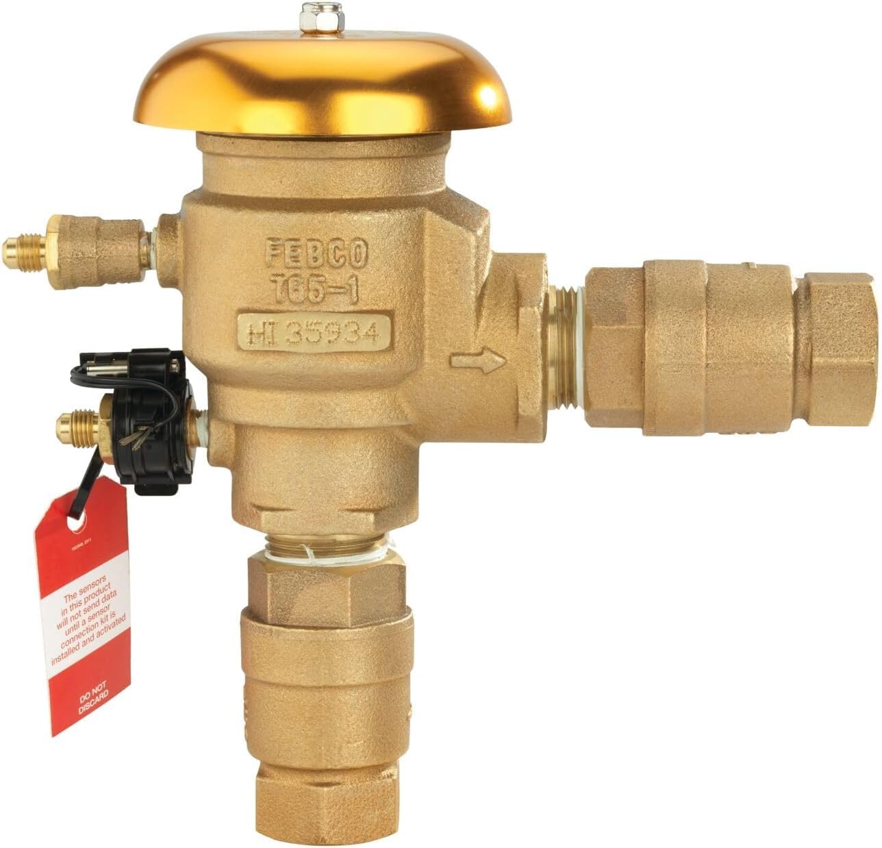 Febco 765 Series 1" Bronze Pressure Vacuum Breaker Backflow Preventer, Quarter Turn Shutoff, Union Connections, Freeze Sensor with SentryPlus Alert Technology, Industrial Plants, Irrigation System