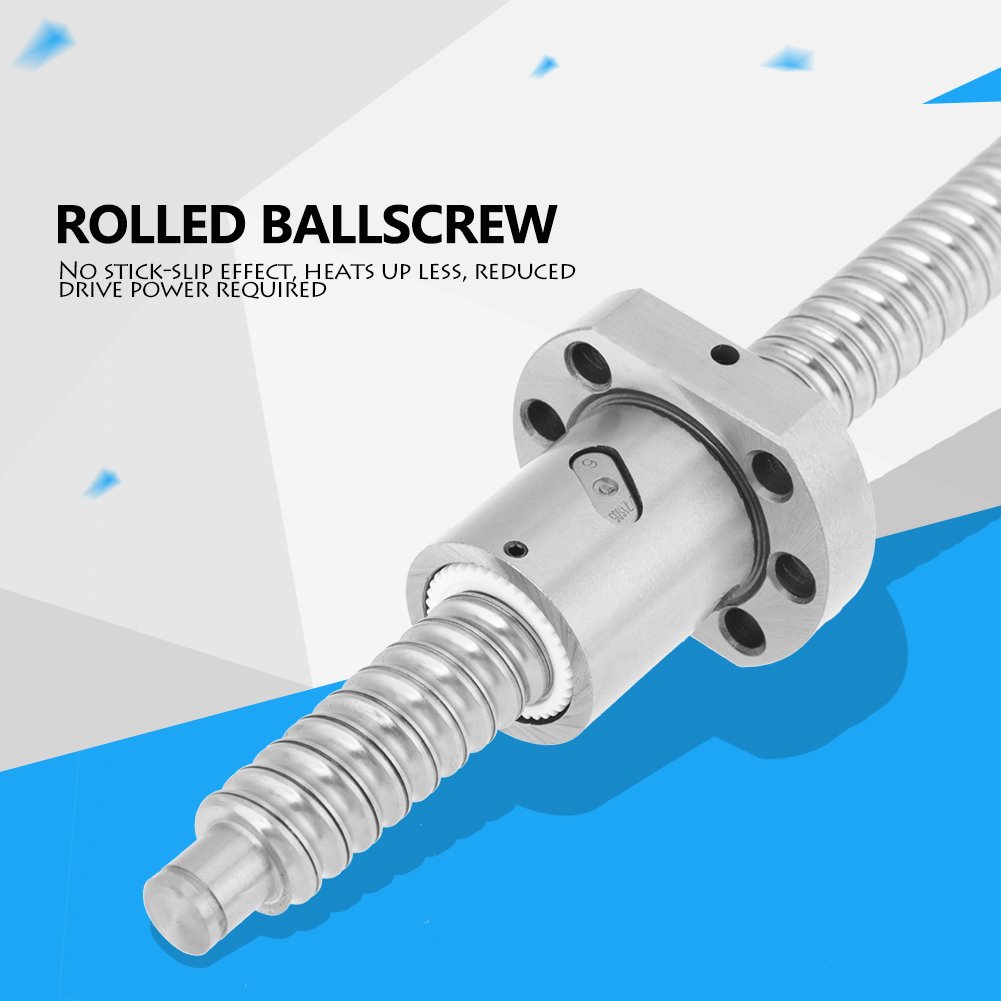 Tornillo de Bola Antiretroceso CNC SFU1605, Movimiento Lineal 300 mm con Tuerca de Bloqueo