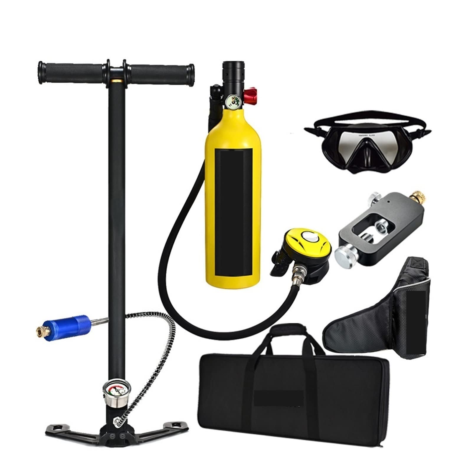 Mini bombola per immersioni subacquee Respiratore Da Immersione Portatile For Il Tempo Libero All'aperto For Adulti Dotato Di Bombola Di Ossigeno Da 1 Litro per il kit di salvataggio di emergenza per