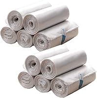 Vista 1 de Mini bolsas de basura para mini basura, bolsas de basura pequeñas, 200 unidades/10 rollos, color blanco