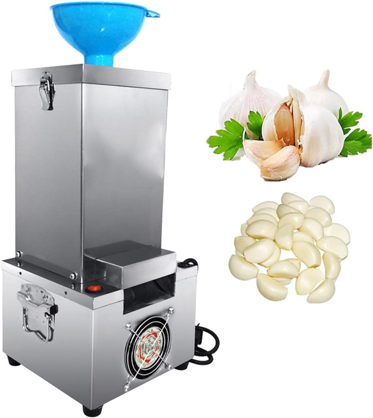 Portable Garlic Peeler, 66lbs/h Automatic Stainless Steel Garlic Peel Separator, 180W MINI Household Garlic Puller for Restaurant, Barbecue, Chinese Restaurant, Dumplings 110V/220V