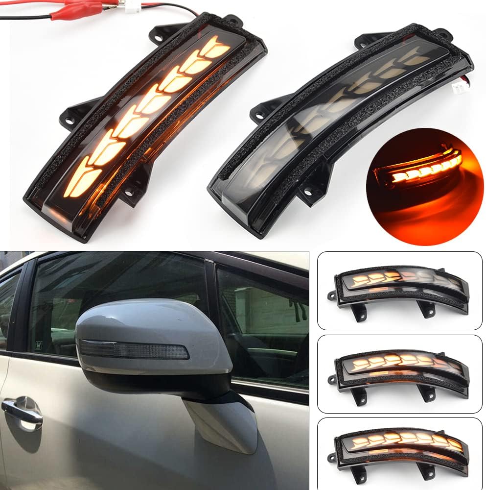 2pcs LED Dynamic Turn Signal Light Assembly Side Mirror Sequential Blinker Lamp Compatible with Hon-da Ci-vic 9th, 11-15 Jade 14-16 Crider 13-17 City 09-13