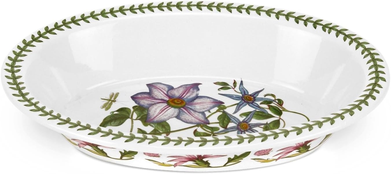 Portmeirion Botanic Garden 28 Oz Deep Oval Baking Dish