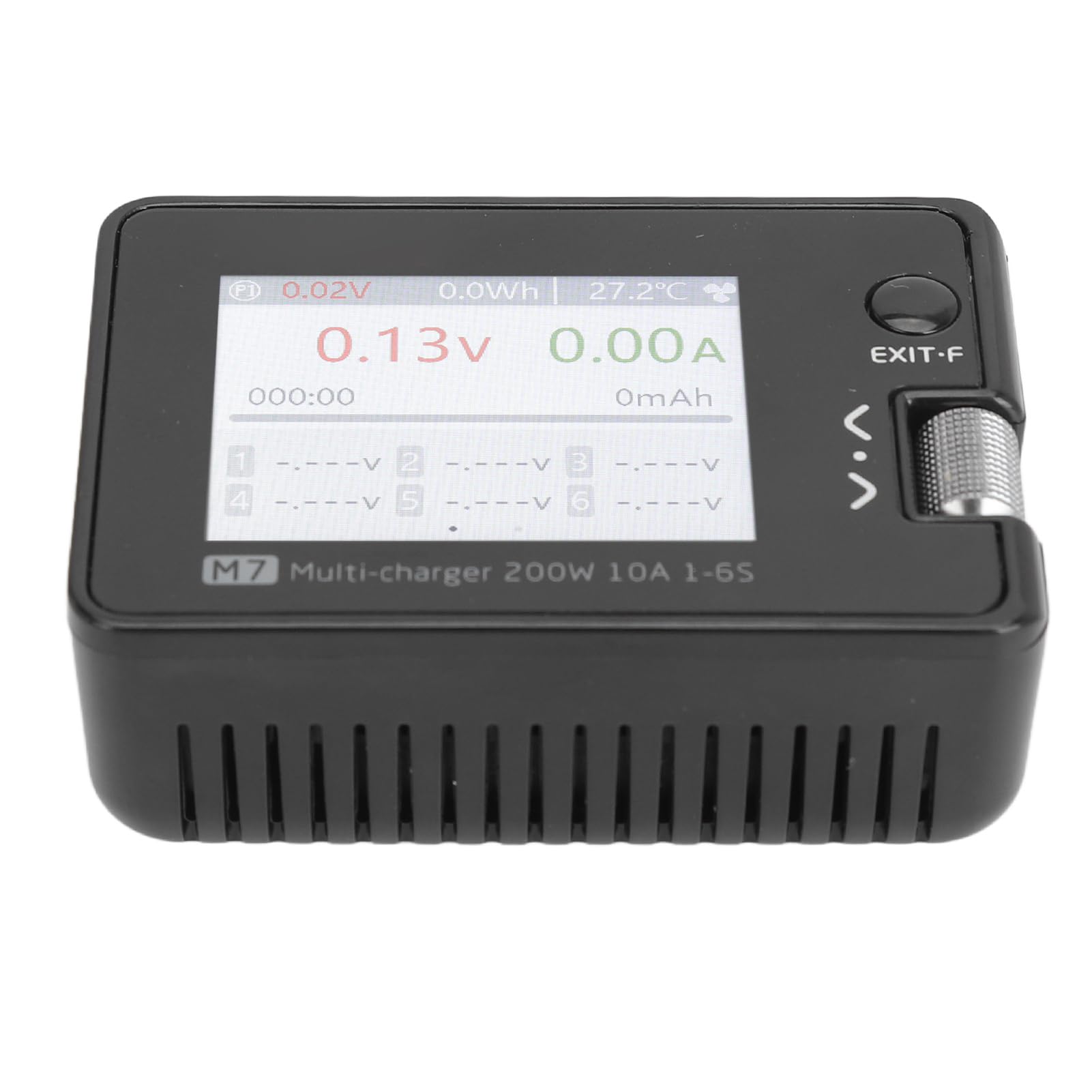 Cargador de Equilibrio de Batería LiPo, Compacto Pero Potente, Multifuncional, 200W, 10A, Cargador RC para Coche RC, Avión, Barco, Negro