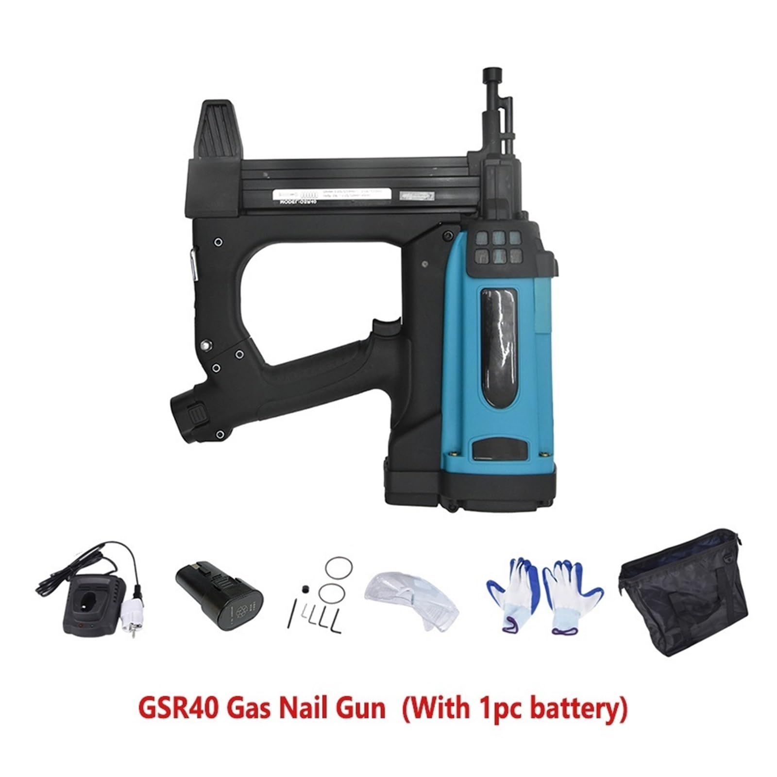 Pistola sparachiodi, Pistola Sparachiodi Pneumatica 7. Utensili Pneumatici For A Gas Con Batteria Al Litio Da 2 V For Telaio E Canalina(With 1pc Battery)