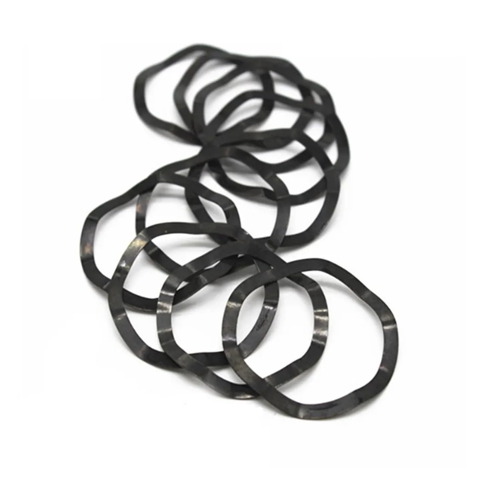 Rondelle À Ressort Ondulée En Acier Au Carbone 65Mn, Rondelles Élastiques À Trois Crêtes Noires, Vente En Gros(140x169x1mm 5pcs)