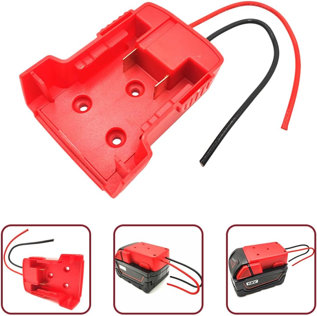 Gadpiparty 18v Battery Adapter Wires Dock Connector for Power Wheels Electric Toys