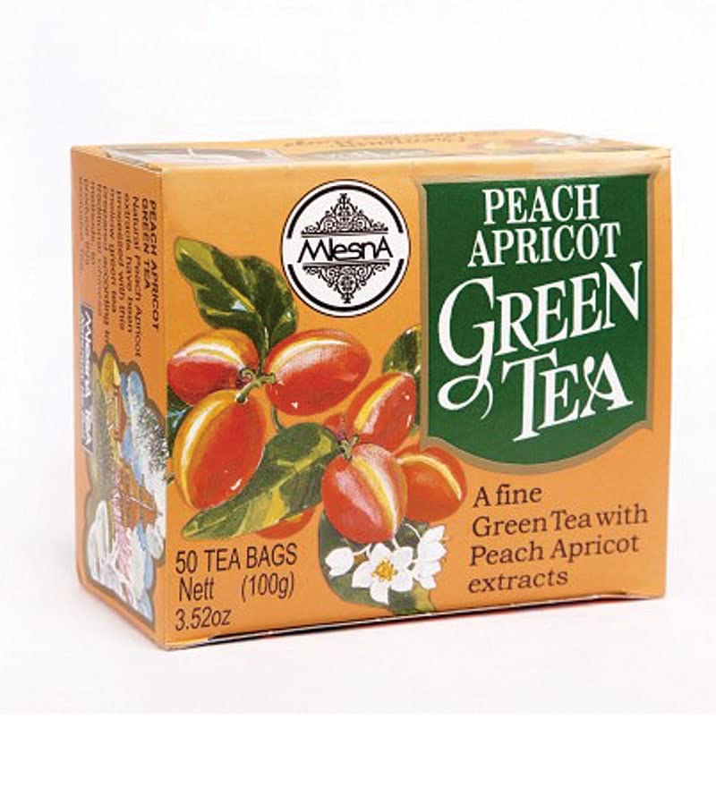 Peach Apricot Green Tea |Ceylon Tea Bags | Prepared With Traditional Method | Natural Flavour Extract | Rich in Anti - Oxidant | Pure Green Tea - 100gm