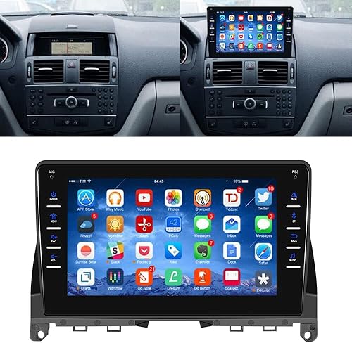 Miniatura 8 de Android 13.0 reproductor de radio estéreo para coche para Mercedes-Benz W204 2006-2011 8 pulgadas pantalla táctil receptor de audio para coche con