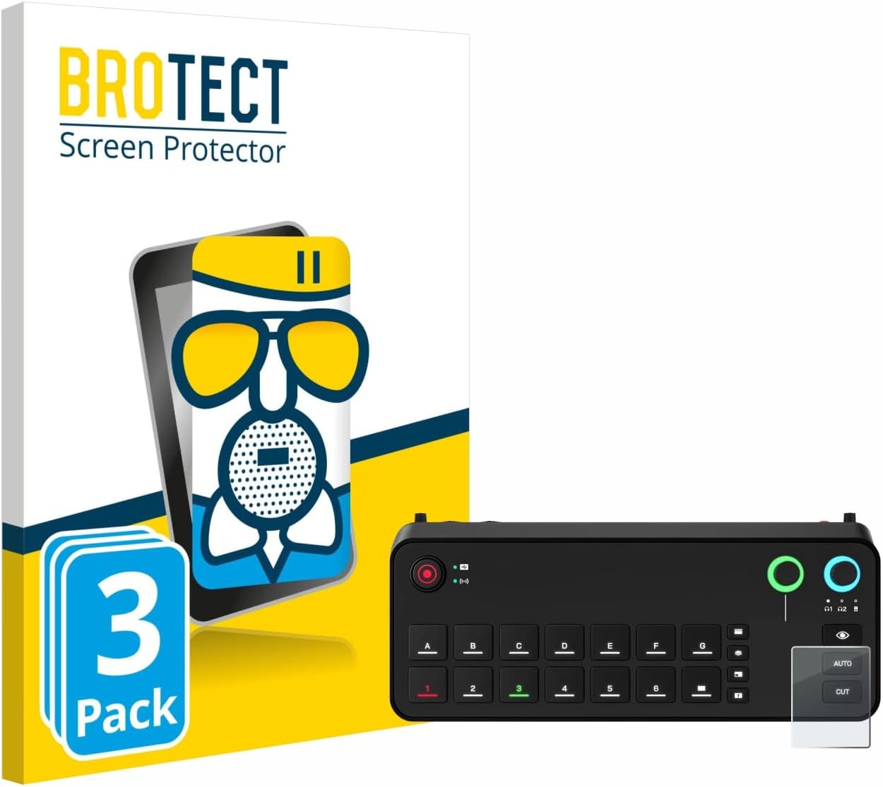 brotect Anti-Glare Glass Screen Protector Matte Compatible with Rode Rodecaster Video (3 Pack) - Anti-Scratch 9H Protection Film