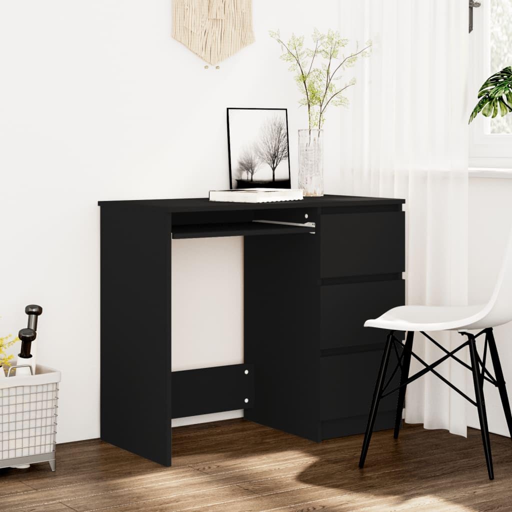 デスクBLACK Amazon | vidaXL デスク ブラック 90x45x76cm エンジニアリングウッド