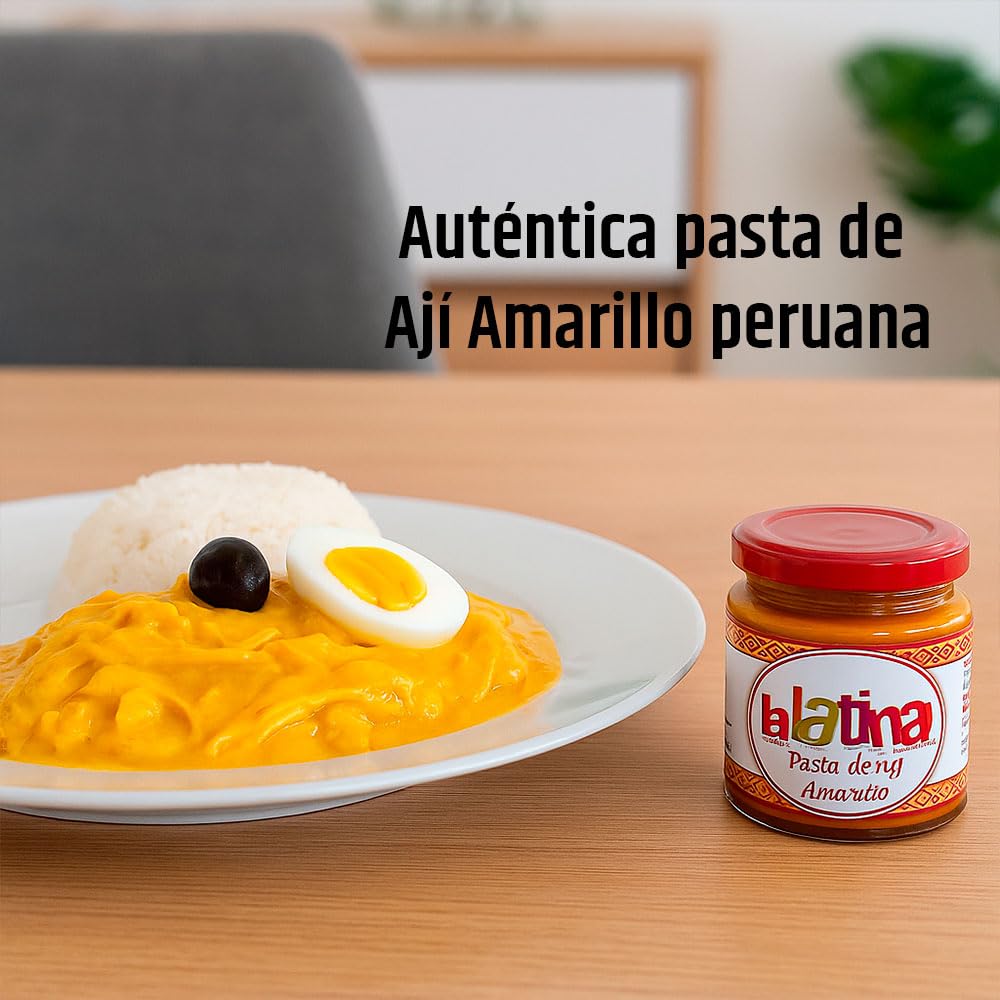 Pasta de Ají Amarillo Peruano 225 g Pack 2 Unidades Condimento para Cocina Picante Suave