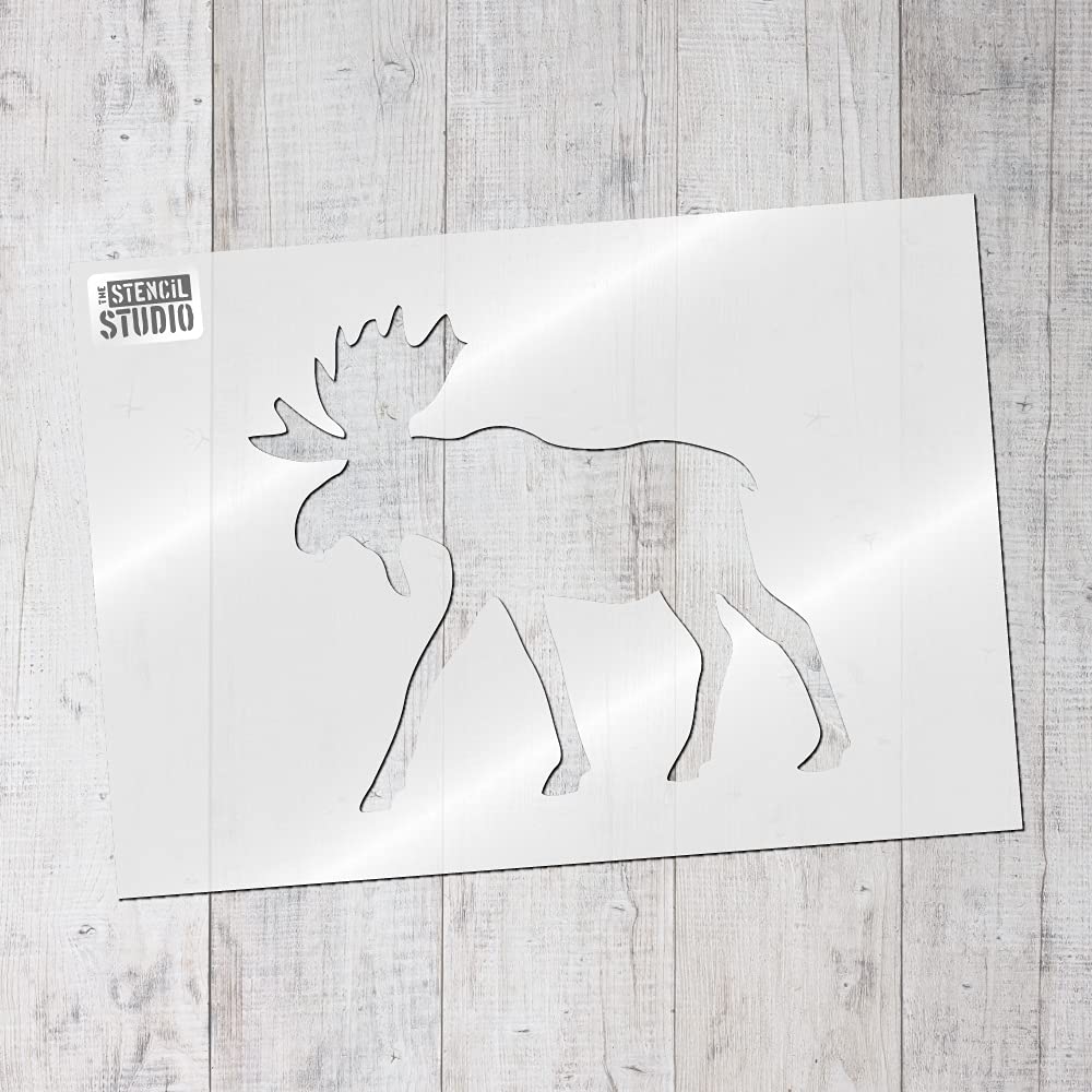 The Stencil Studio Moose Stencil - Reusable Stencil - Size Extra Small (A5) (10379XS)