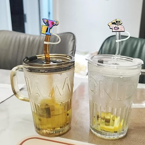 Miniatura 4 de FXAAGFH 6 tapas de silicona para popotes Stanley Cap de 0.4 pulgadas0.394 in a prueba de polvo, puntas de popote protector