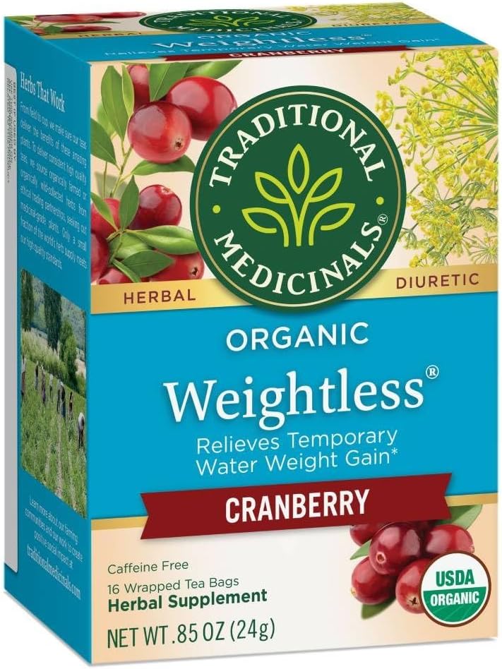 Weightless Cranberry Herbal Wrapped Tea Bags - 16 Ct