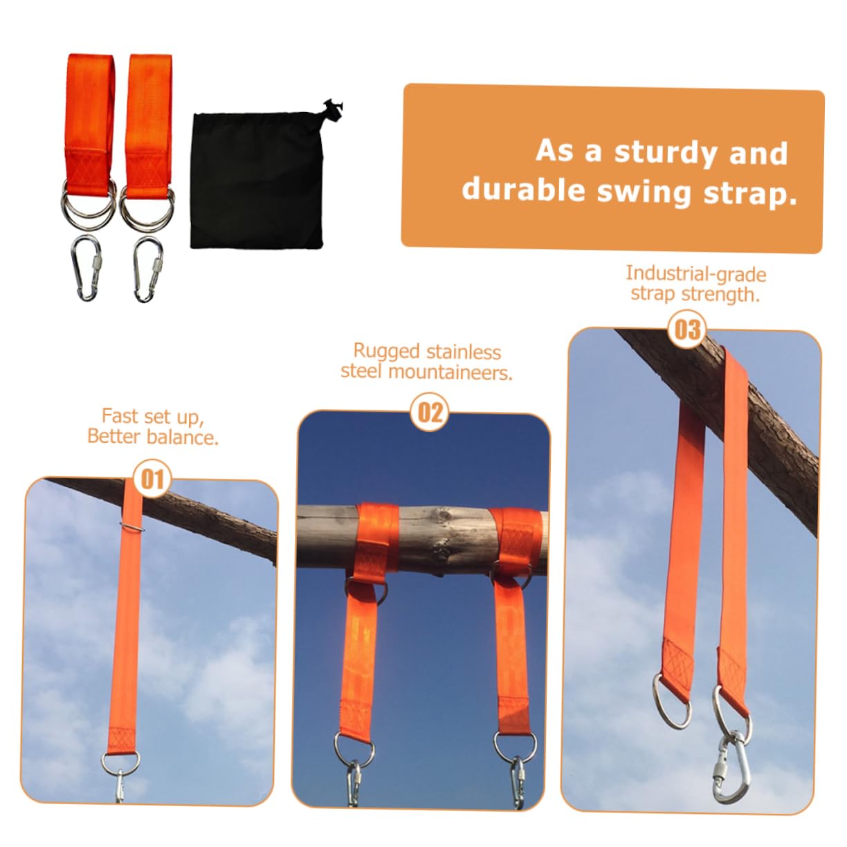 balacoo Tree Swing Hanging Straps Swing Ropes Hammock Ropes Heavy Duty Easy Install Perfect for Camping Hiking