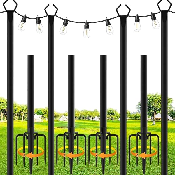 HoldOneLight 2.9m String Light Poles