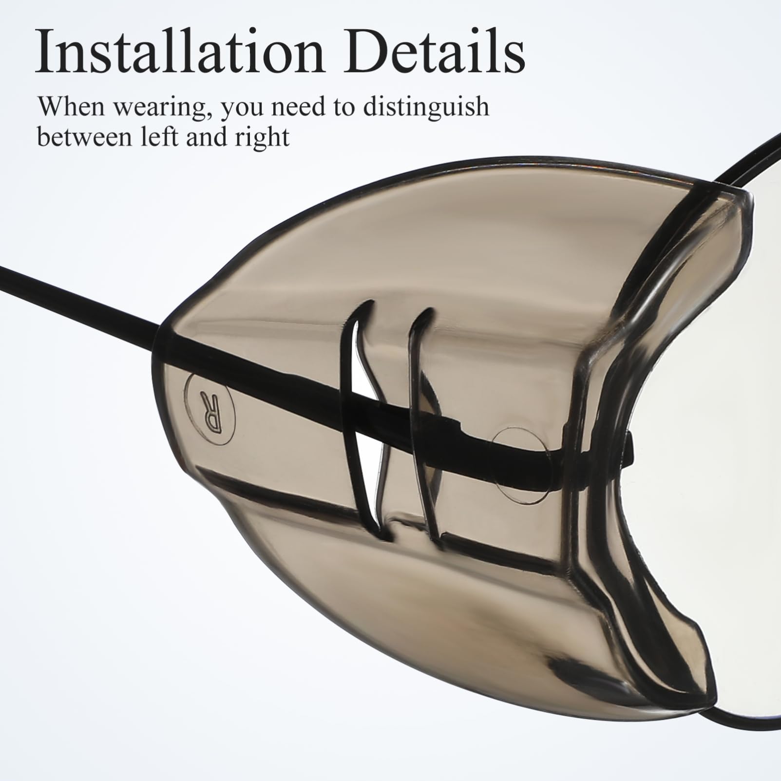 SEWACC 2Paires Protection pour Lunettes Latérales Amovibles Tpu pour Lunettes de Sécurité Protection les Éclaboussures Confortables et Légères Marron Foncé