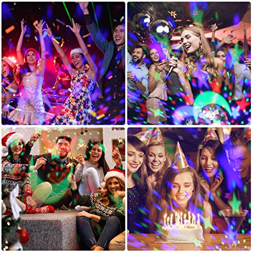 Andoer Luz de esfera de discoteca alimentada por USB com controle remoto 6 cores Luzes de festa BT M