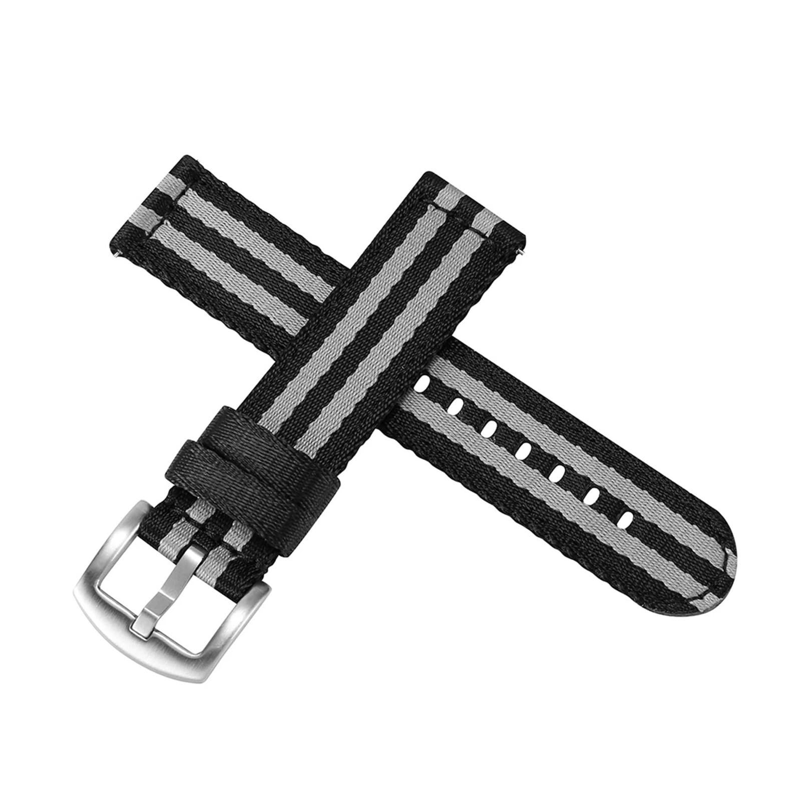 Uhrenarmband， Nylon-Uhrenarmband aus gewebtem Nylon, Sicherheitsgurt, Armband mit Schnellverschluss,