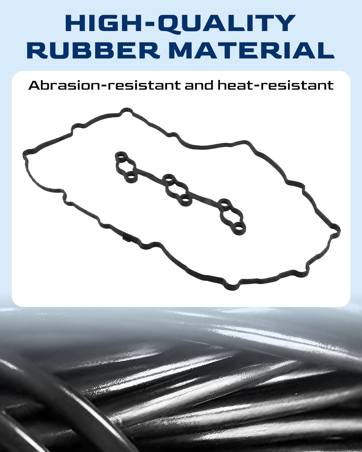 VC197G Engine Valve Cover Gasket Set Fit for Hyundai Azera Genesis Santa Fit for Kia Cadenza K900 Sedona Sorento V6 3.3L 3.8L, Replace 036-2002 036-2004 224533CGA2
