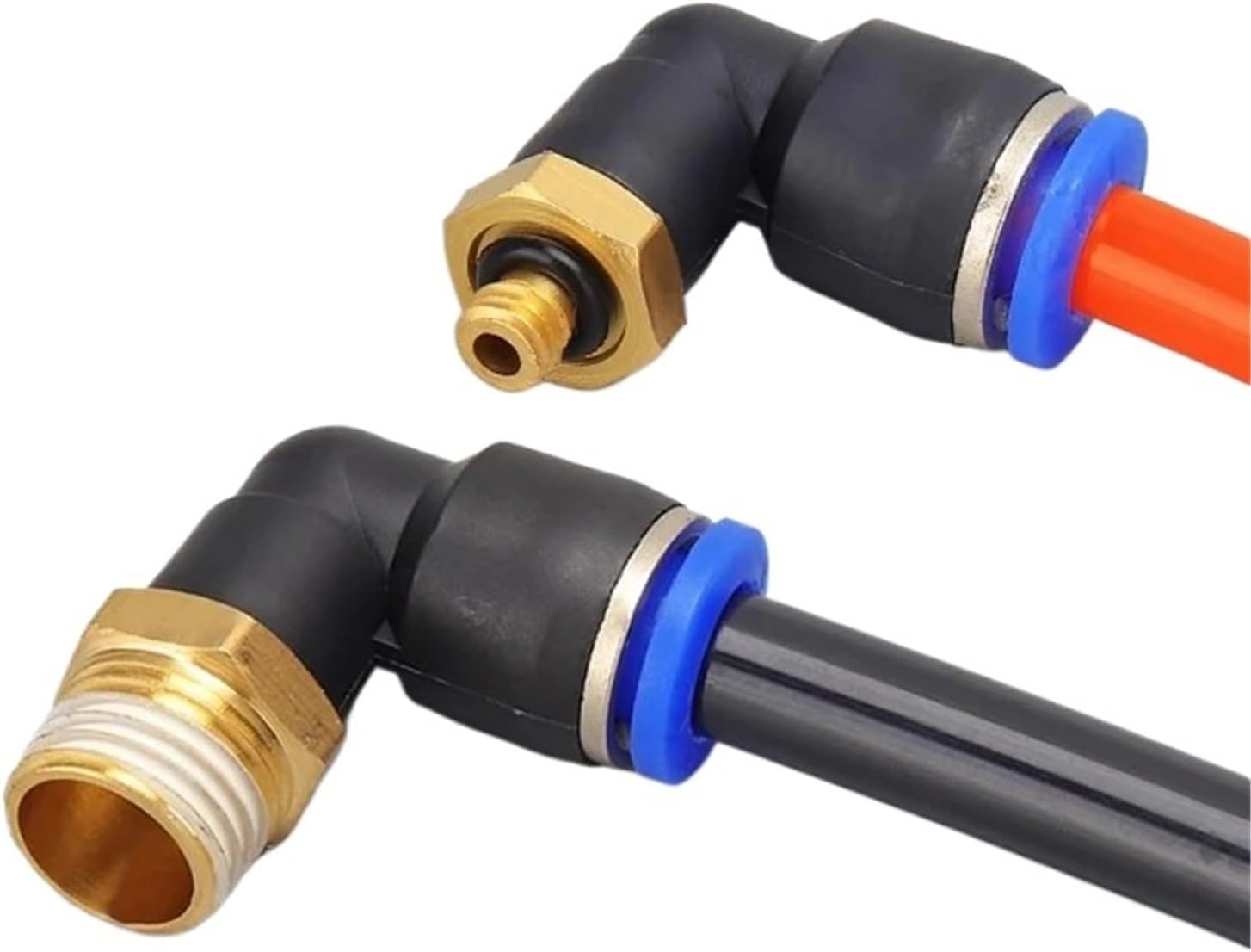 PL Elbow Pneumatic Fitting 1/4 3/8 1/2 1/8 Male Thread Quick Connector L Shape Hose OD 6mm 8mm 10mm 12mm 50Pcs(PL4-M5)