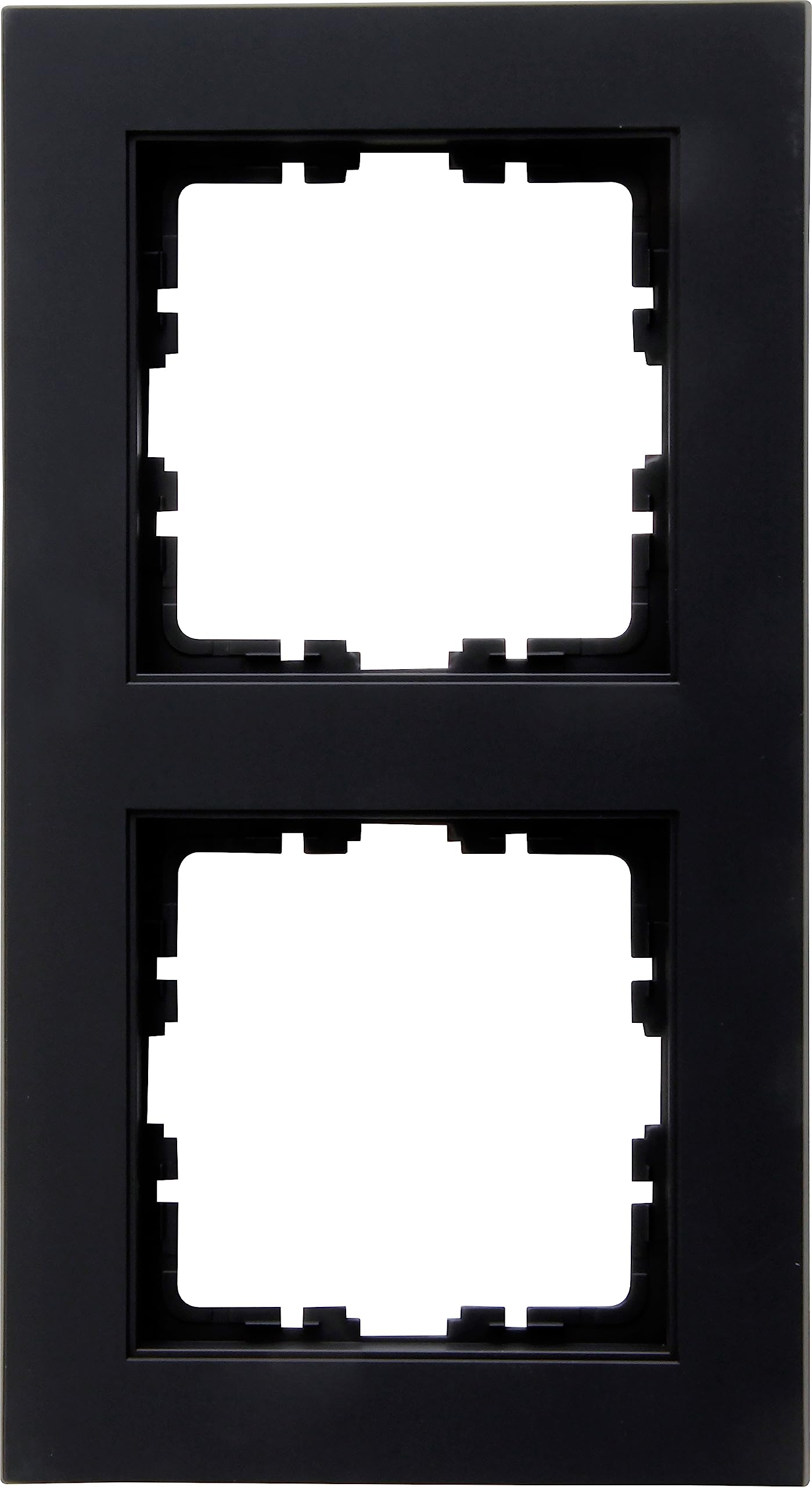 Cadres pour 2 prises Kopp HK07 noir mat lot de 10 pièces