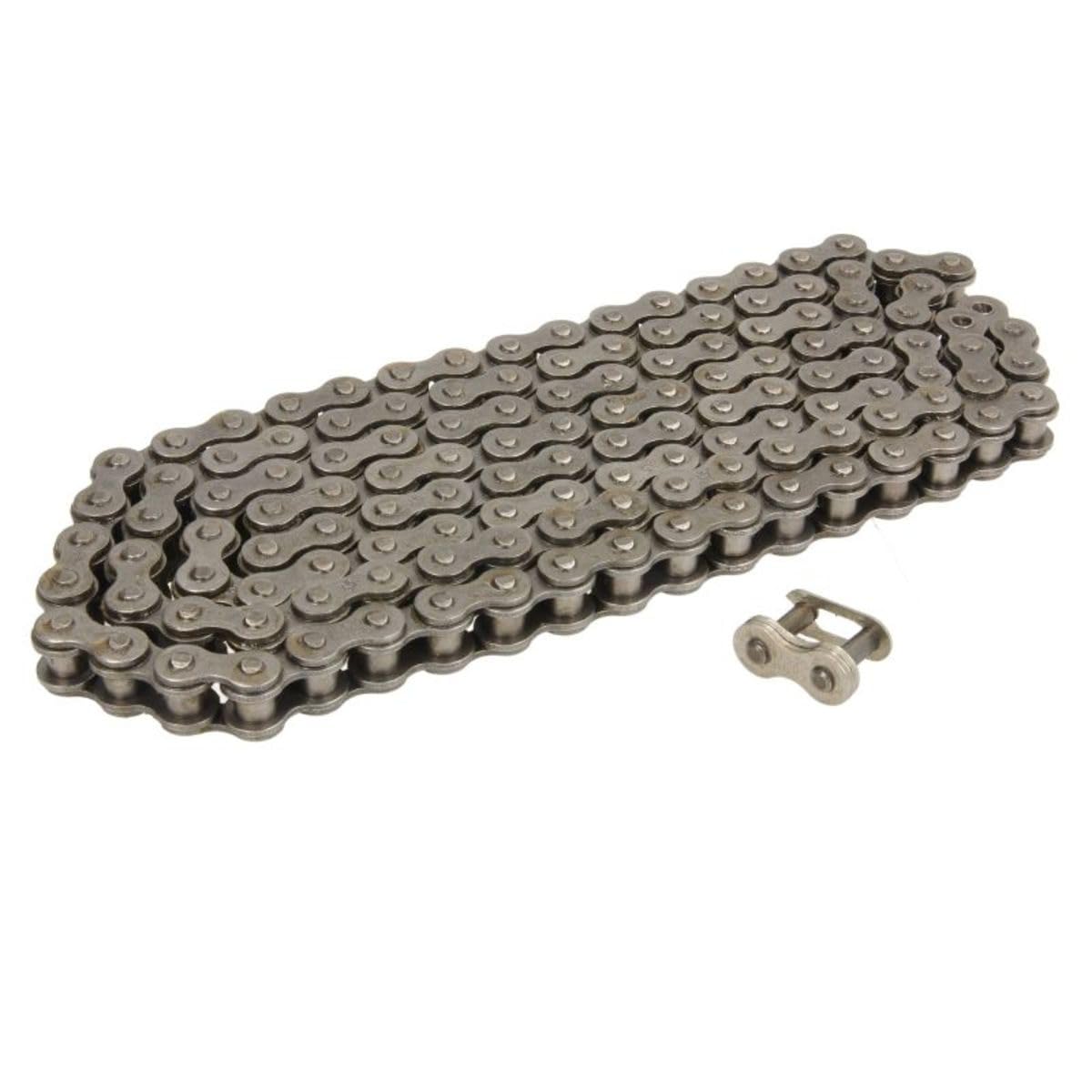 JT Chain JTC420HDR130SL (420 Series) Black Steel 130 Link Heavy Duty Non O-Ring Chain with Connecting Link