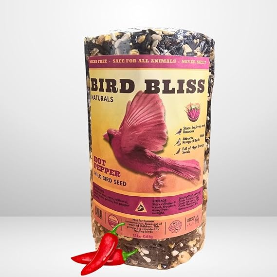 4 PackBird Bliss Naturals Hot Pepper Bird Seed Cylinder