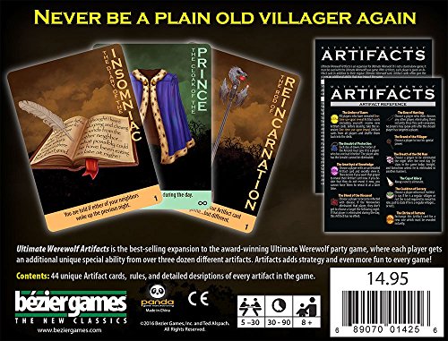 Ultimate Werewolf Artifacts - Expansión para juego de mesa de bluffing, edición 2da, para 3 a 30 jugadores, a partir de 8 años miniatura 3