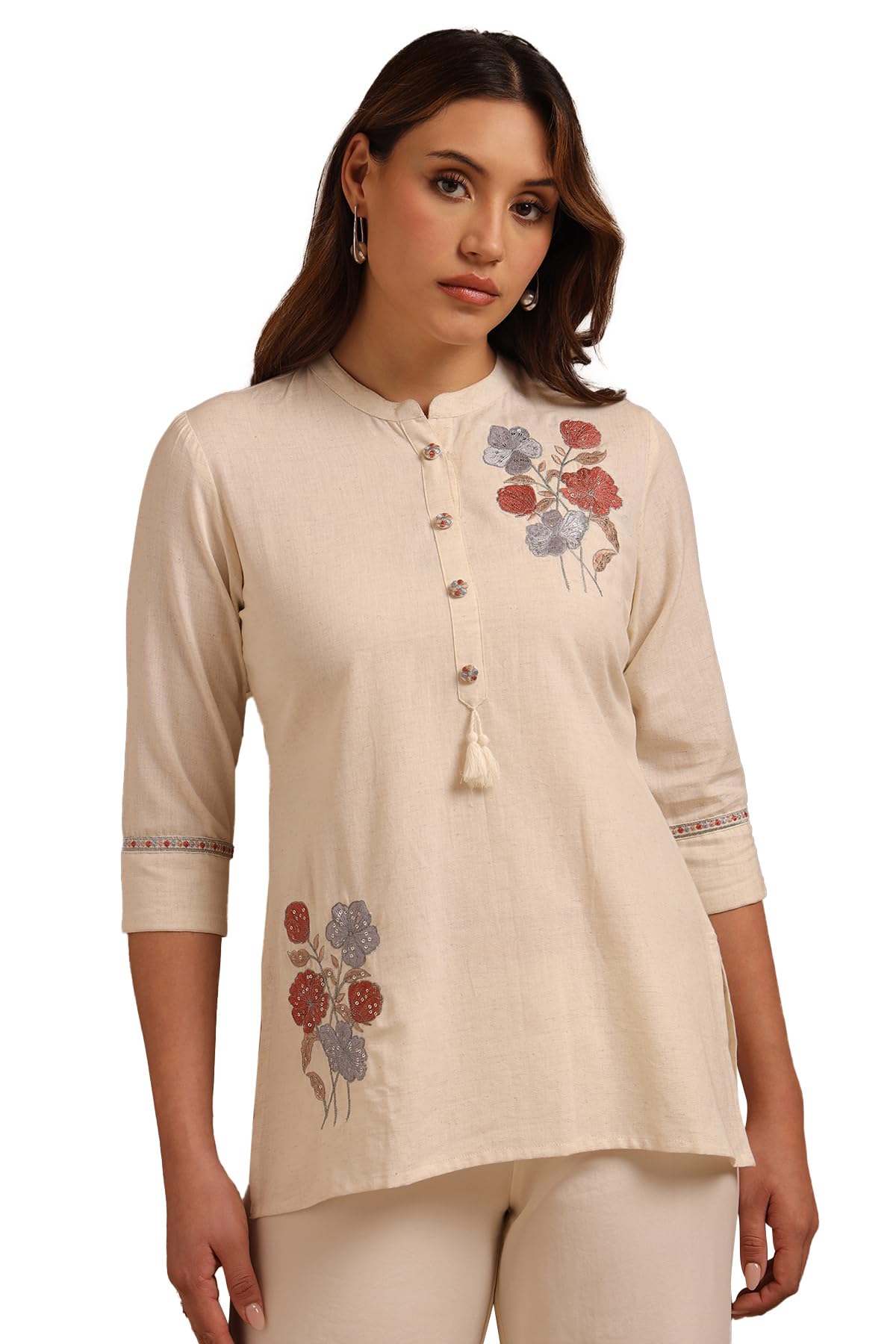 soch Women's Cotton Flex Embroidered Regular Tunic-picture-48