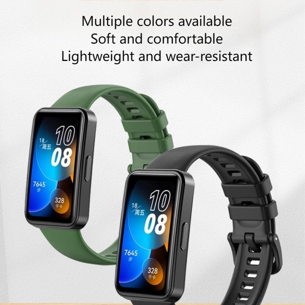 Bransoletka zastępcza, kompatybilna z Huawei Band 8/8NFC/Band 9/9NFC/Band 10/10 NFC, miękki pasek do zegarka, sportowy zegarek dla kobiet i mężczyzn