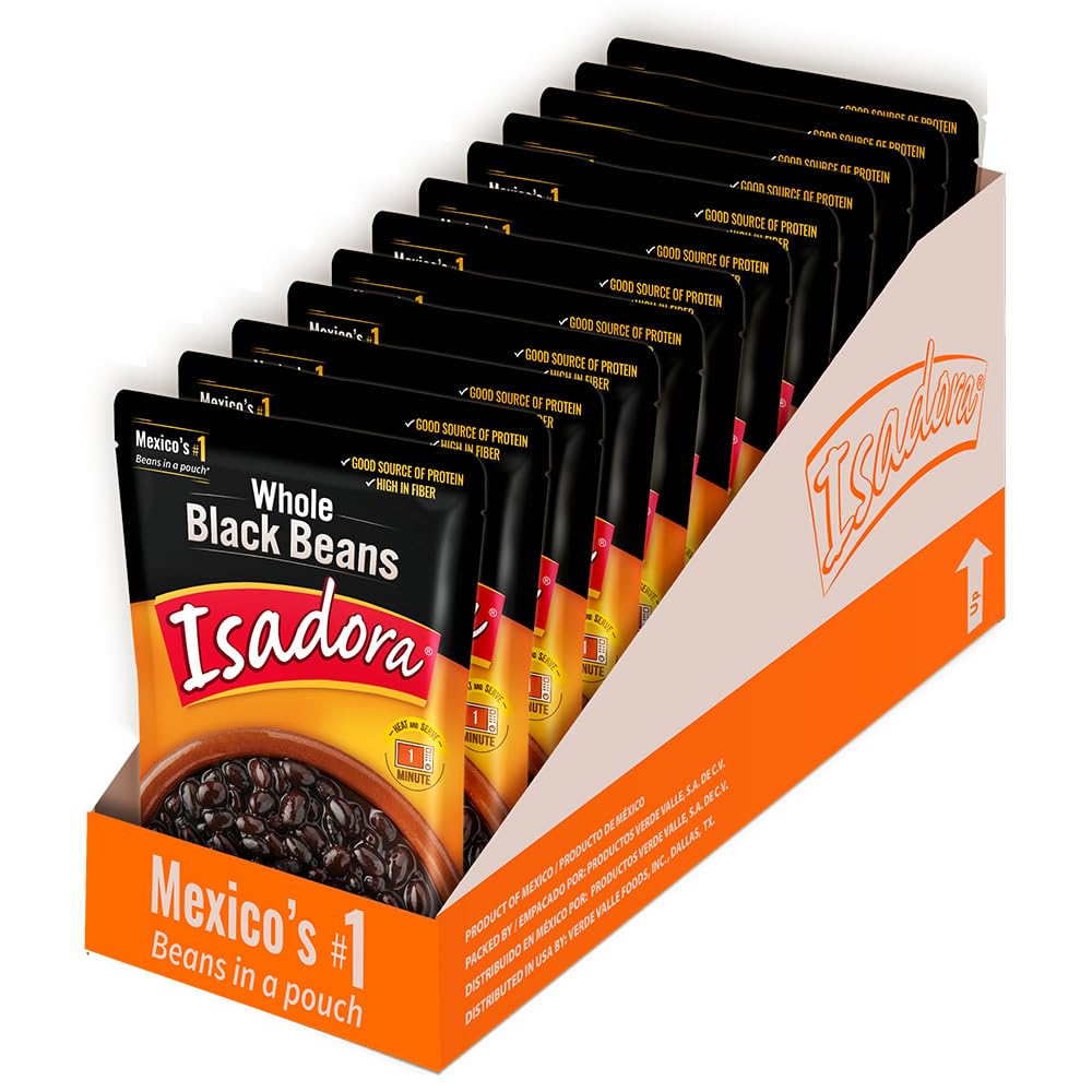 Amazon.com : Isadora Whole Black Beans in Pouch (Pack of 12