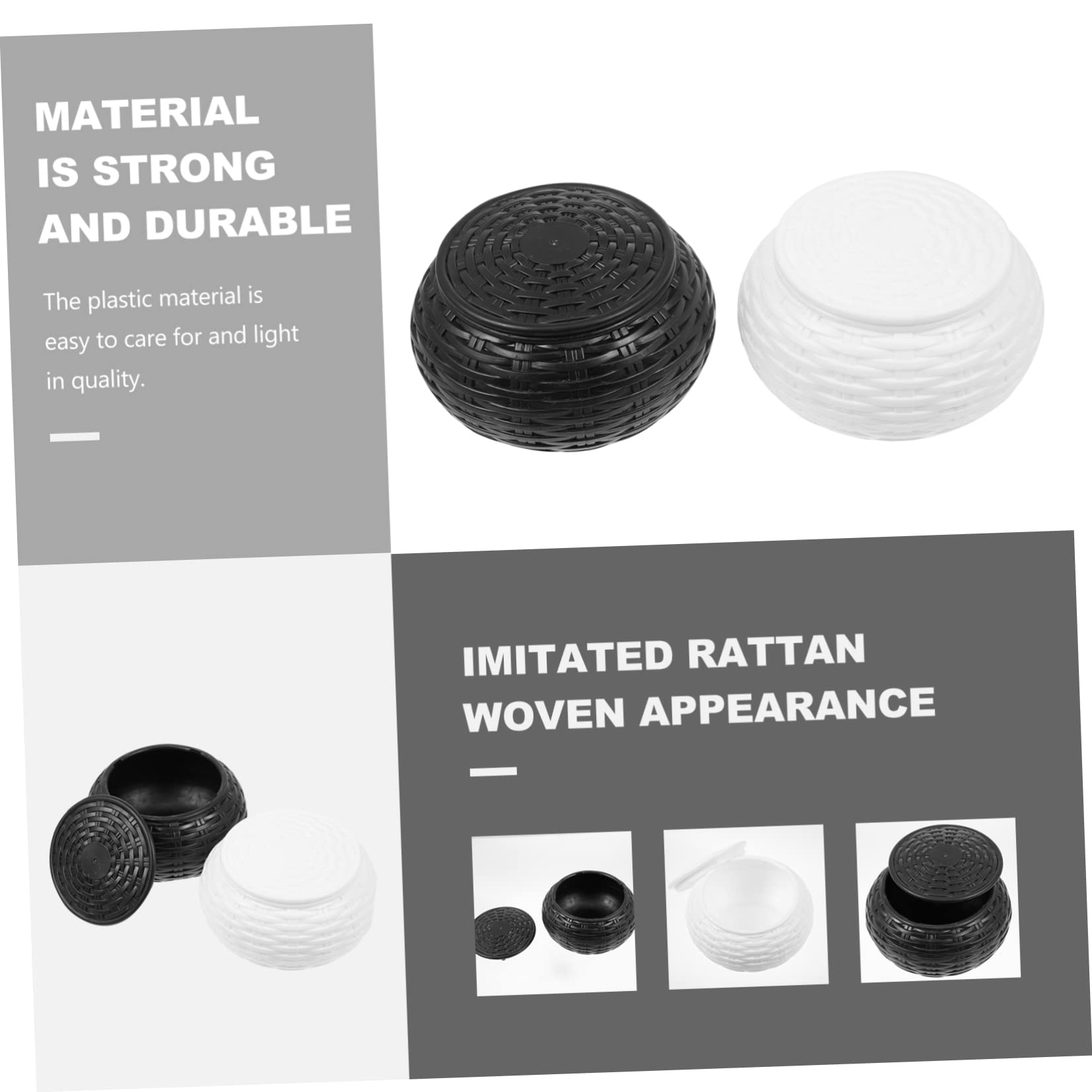 FAVOMOTO Professional Chess Compact Storage for Go Chess Pieces Plastic Woven Case